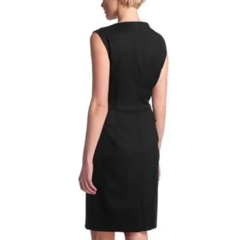 Hugo Boss Dapeplina Black Peplum Sheath Dr…