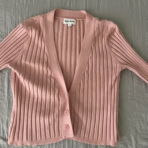 superdown pink cardigan