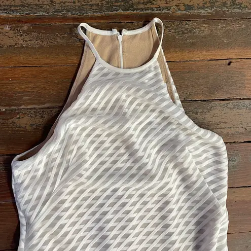 Bailey 44 White & Sheer Nude Cut Out Cocktail Dress - Sz 8 💚🎀