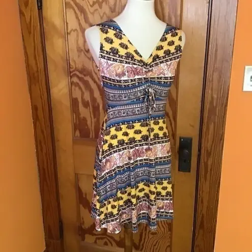 Lila Rose Lily Rose Bright sexy striped hippie chic mini dress