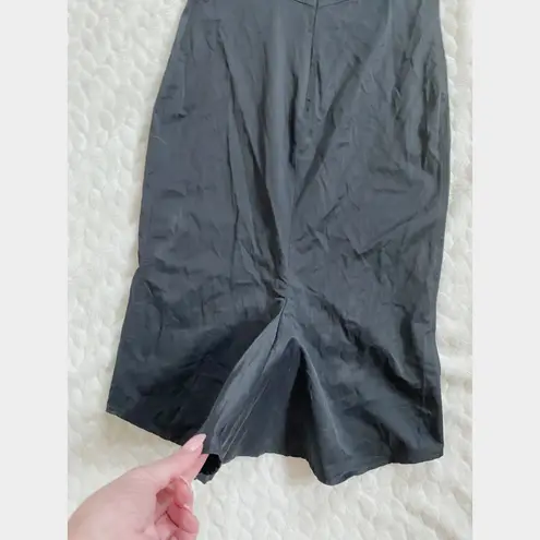 Flavio Castellani Black Lace Up Corset Strapless Bustier dress Italian SZ 42 Black