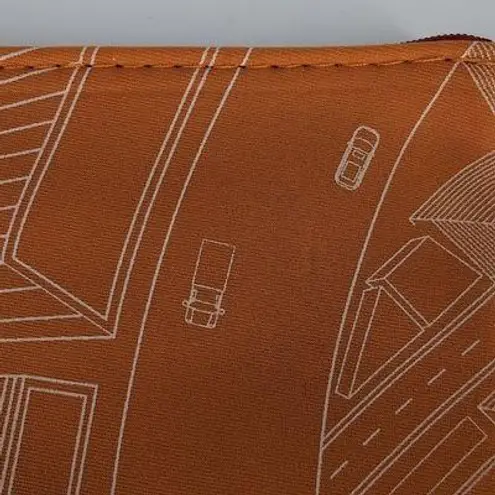 Emirates Small Orange and White Cosmetic Toiletries Bag Accessories Travel Pouch