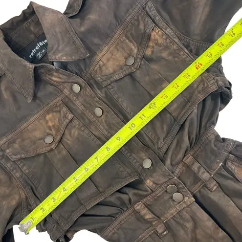 Retrofête Retrofete Shirelle Jumpsuit in Sepia Brown Acid Wash