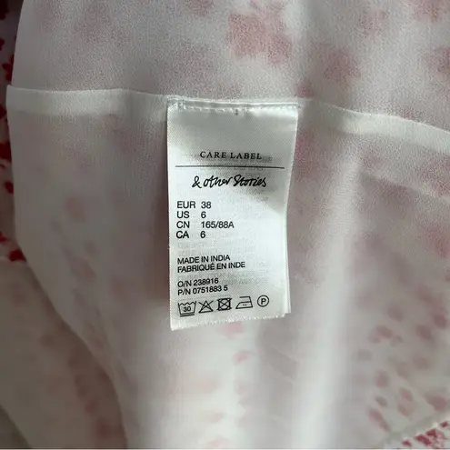 & Other Stories & Other Stories Wrap Mini Dress in Red Floral Print Size 6