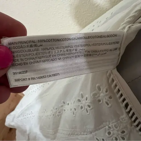 Finders Keepers Sundays white eyelet lace embroidery ruffle cutout midi dress 10