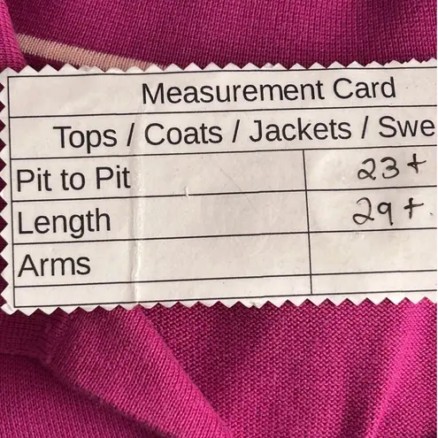 Isaac Mizrahi Womens Sweater Size 1X Magenta Warm Cozy Soft Preppy Academia Purple