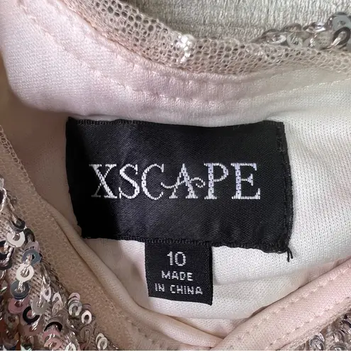 XScape (with flaws)Size 10 Beige/Tan Underlay Silver Sequin 1 Arm Party …