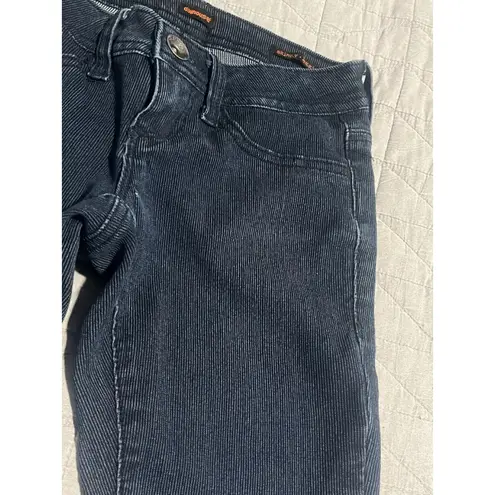 Dollhouse Skinny Legging Pants Womens Size 0 Blue Ribbed Tapered Low Rise Pant