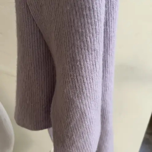 Fabletics Women’s Wool Cashmere Blend Thick Knit Scarf Purple Lavender Winter