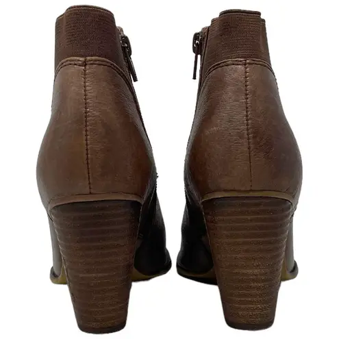 Steven By Steve Madden “Roami” Ankle Booties Brown Leather Zipper Women’s 6.5M