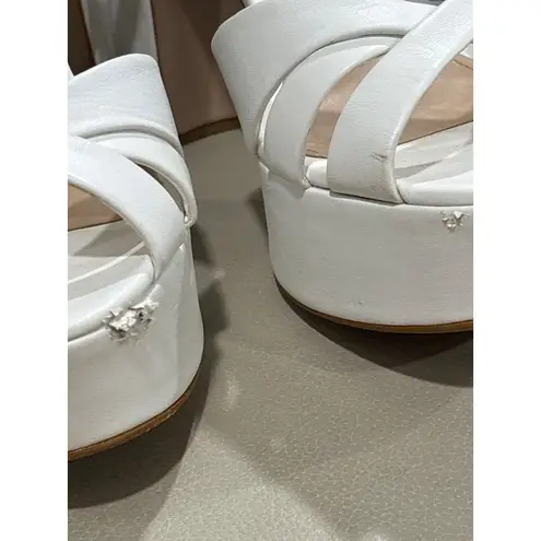 Schutz Keefa Sandals in White 9 with box Womens Platform High Heels