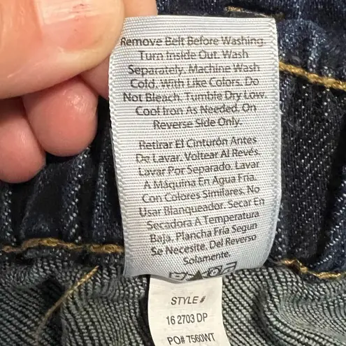 Time And Tru High Waisted Denim Paper Bag Waist Jeans with Denim Belt Size 10