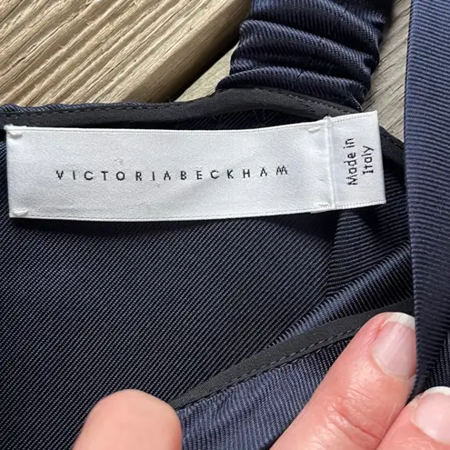 Victoria Beckham Women's Navy 100% Silk Sleeveless Top Size 2
