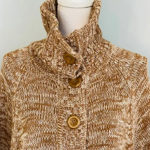 Caslon NWT Cape Poncho Sweater Knit Camel Heather S/M Petite