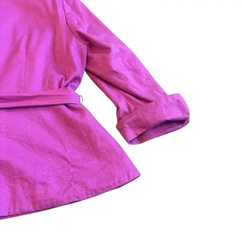 Sandro Sportswear Bold Purple Blazer Button-Down Textured Cotton Size Large