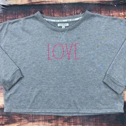 Rae Dunn $5 SALE!   Love Long Sleeve Shirt Grey