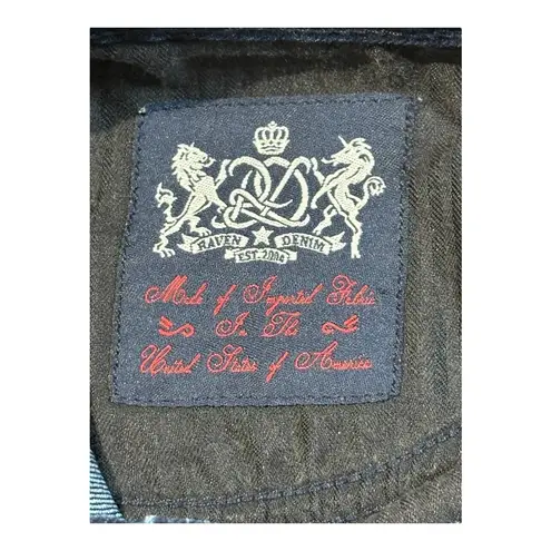 Raven Denim Sadie Bootcut Jeans Dark Wash Mid Rise Jeans Women Size 29 Blue