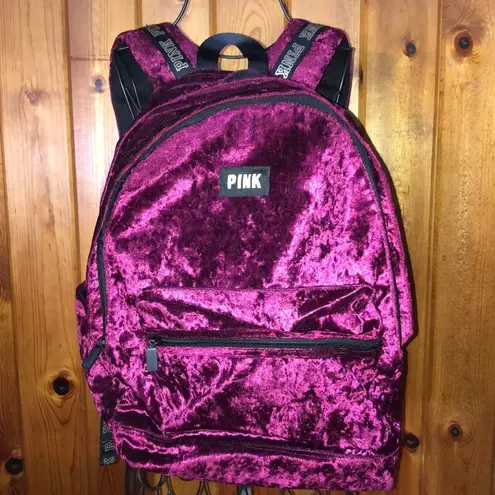 PINK - Victoria's Secret Victoria’s Secret Pink Campus Backpack Ruby Velvet school bag travel bag purple‌