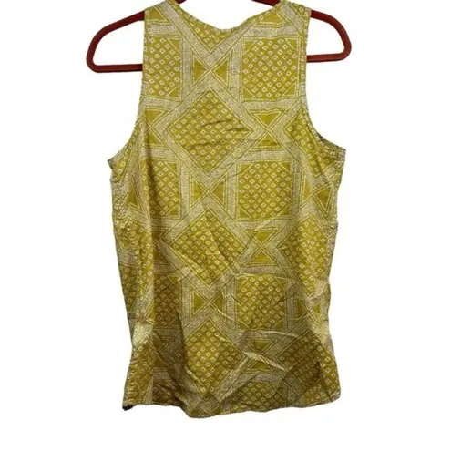 The North Face  100% Cotton Yellow‎ White Floral Sleeveless Tank Blouse Medium