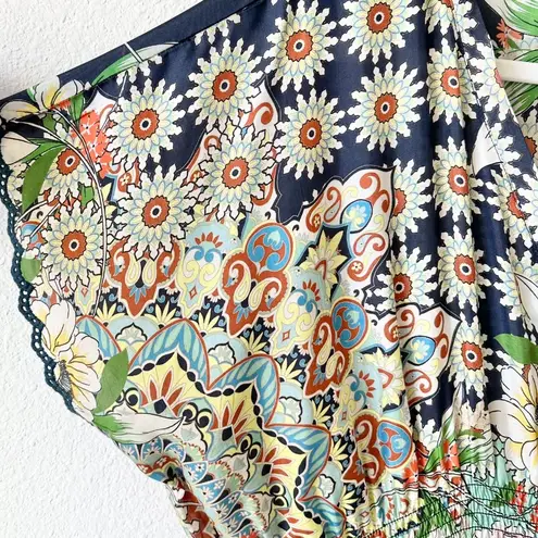 Johnny Was Viridis silk midi dress NWT