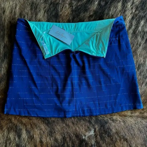 Lady Hagen  Blue Eyelet Turquoise Lined Athleisure Skort Size 16 NWT