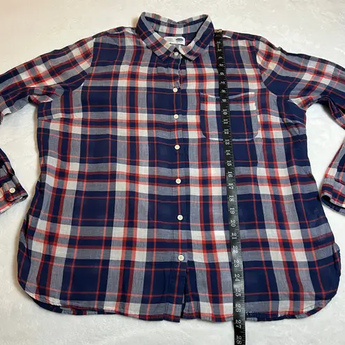 Old Navy  Classic Plaid Button Up Shirt Size XL Cotton Colorful Hipster Casual