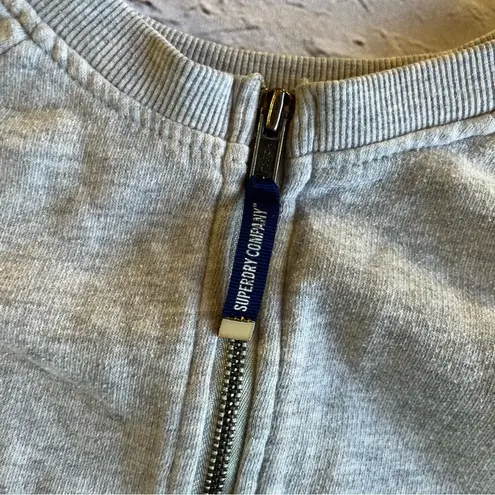 Superdry Full Zip Sweatshirt Medium Gray World Map Womens Unisex Globe Travel