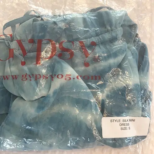 Gypsy 05 NEW! Silk Mini Sun Dress Small Turquoise