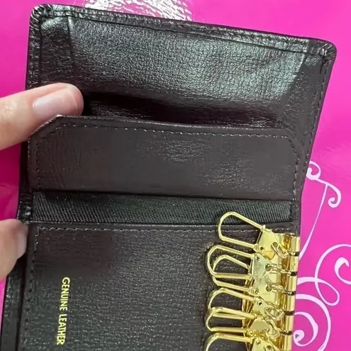 Vintage leather unbranded 6 ring key holder