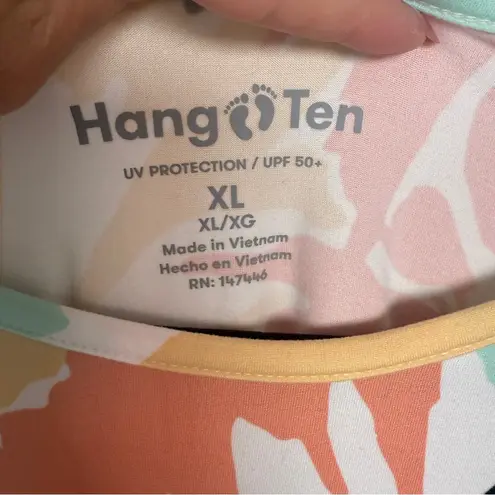 Hang Ten Women's Vibrant Floral Long Sleeve Tee - Multicolor XL