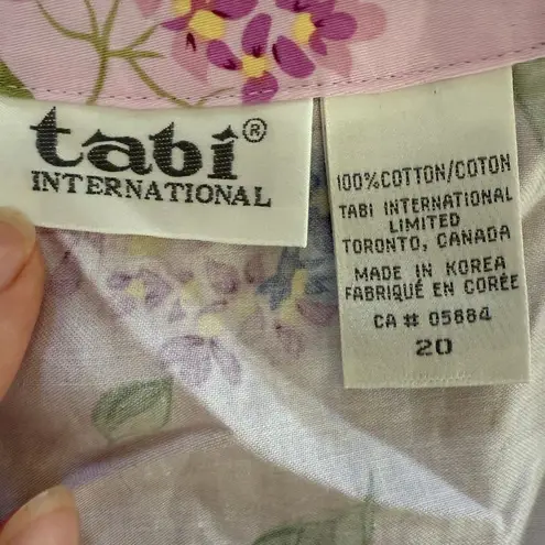Tabi International Lavender Floral Sleeveless Cotton Midi Dress 20 Purple Size undefined
