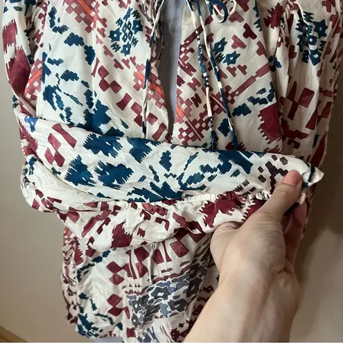 Maria Cher Epuyen Cora Silk Blouse LARGE Red