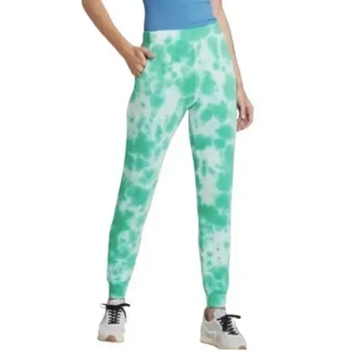 New MONROW Tie Dye Supersoft Jogger Sweats Sweatpants Green Blue Size XS X