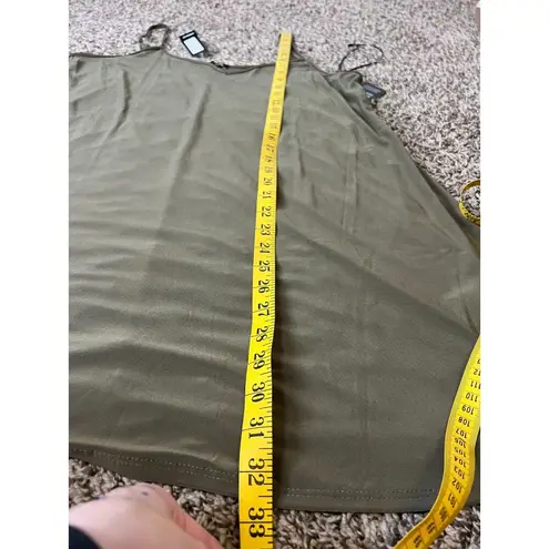 EXPRESS NWT  Green Tank Mini Slip Dress Womens Sz M Boxy Flowy Shift