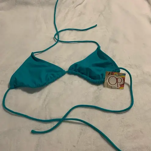 OP  Teal Green Unstructured Bikini Top. Size L. NWT