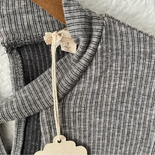 Hem & Thread Grey Ribbed Mini Dress Texture NWT Size Small