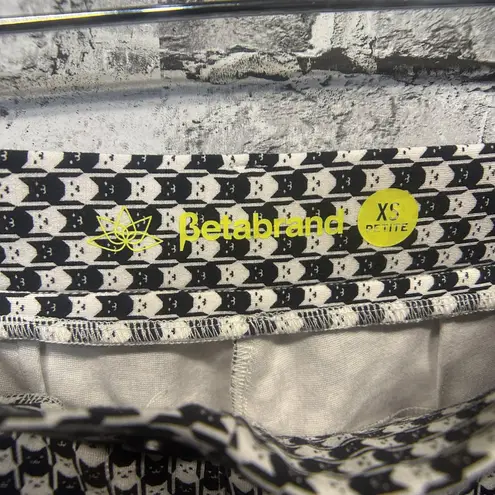 Betabrand EUC Black & White Checker Pattern of Cats Petiter Trousers Size XS
