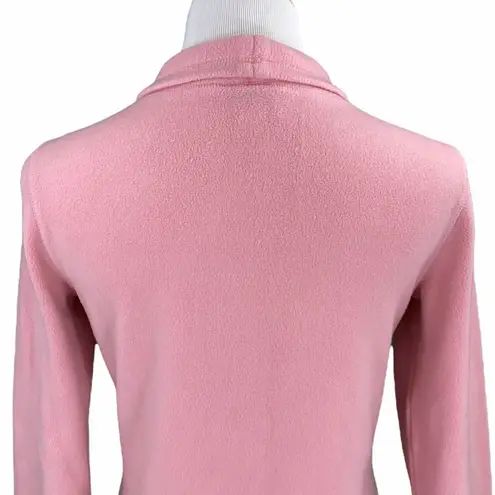 Loft Stretch Cozy Pink Casual Fleece Turtleneck Sweater