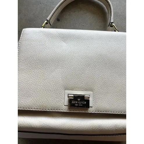 Kate Spade New York MAGNOLIA PARK LARGE LAUREL Tote Leather Bag Purse Cream White