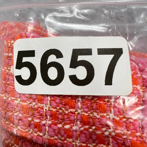 J. Jill XL Petite Dahlia Tweed Jacket Coral/Orange Boxy Crop Blazer Gold Buttons Orange Size undefined