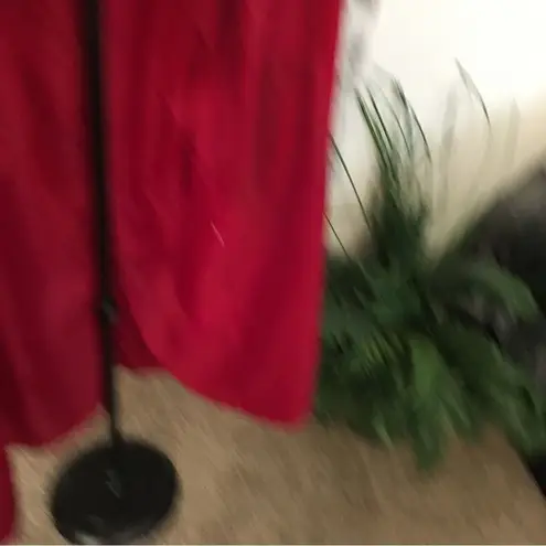 Gallery Gorgeous, Stunning, Luxurious Red Trench with Gold Detailed Buttons