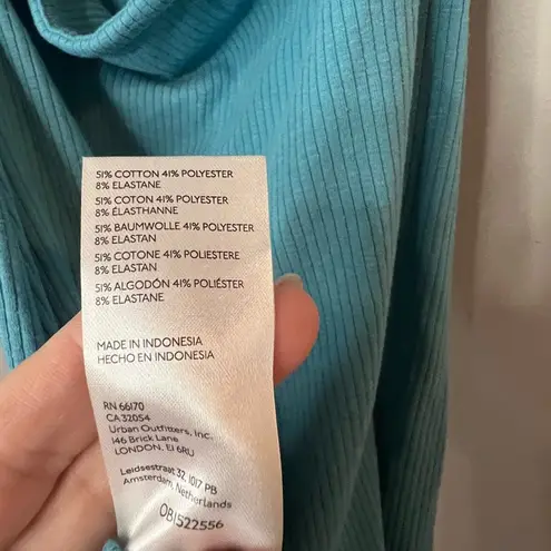 Urban Outfitters  Dalton Collared Blue Halter Dress Ribbed, NWT