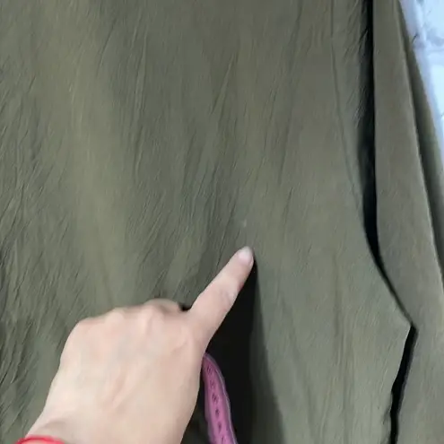 Vintage 2 Piece Windbreaker Material Cardigan Set XL Green