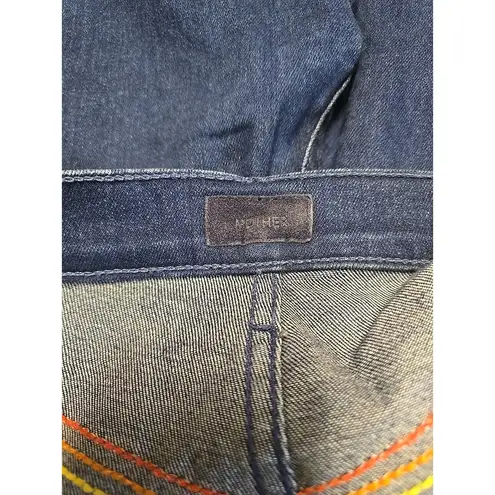 Mother Jeans Women 26 Stretch Bootcut Flared The Smooth Hustler Jeans Rainbow Blue