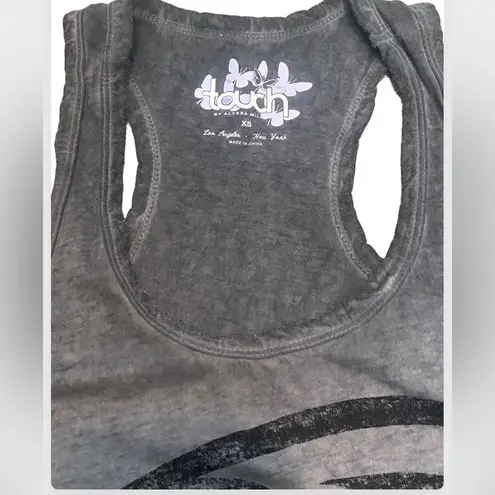 Anaheim DUCKS Touch by Alyssa Milano Gray Graphic Tank Top XS Black
