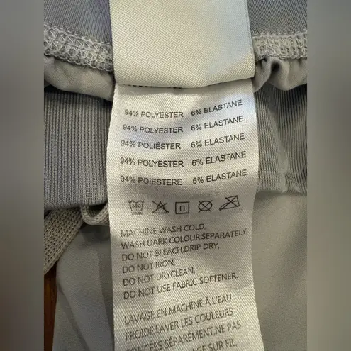 SOOTHFEEL Cargo Jogger Pants Light Gray Zip Pockets Drawcord Hem S