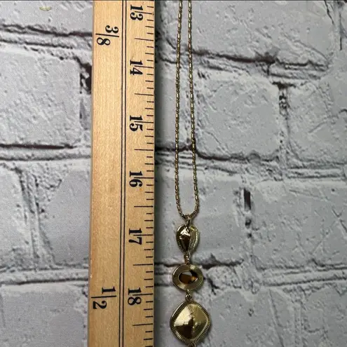 Lane Bryant  Magenta Gold Tone Teardrop Necklace