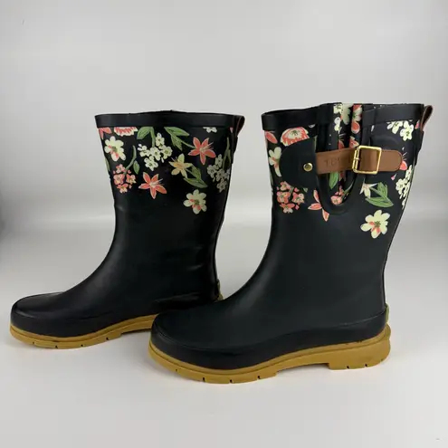 Western Chief Floral Garden Rain Boots — Size 6