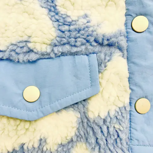 Urban Outfitters Blue and White Cloud Nine Sherpa Popover Jacket 70 From Vanessa