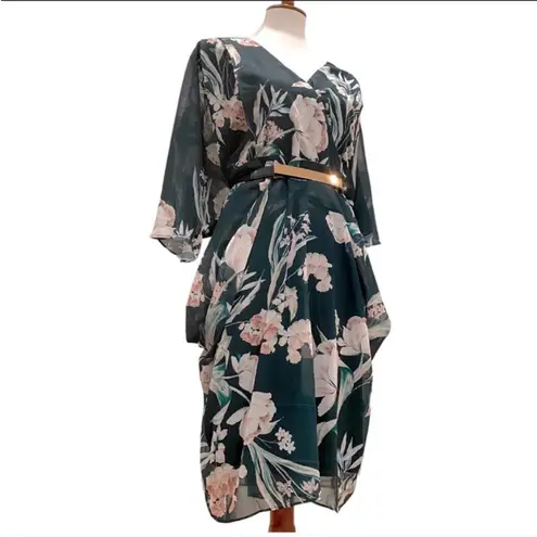 City Chic Green Cocktail Dress 20 Plus Size Semi Formal Dress Holiday Party Boho